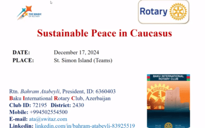 St. Simons Rotary Presentation: Sustainable Peace in Caucasus with support from the Rotary Foundation